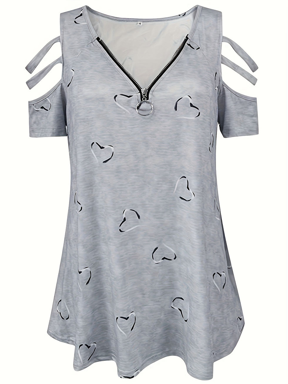 Thumbnail: Perfectly Plus Heart Cut-Out Sleeve Top 