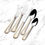 Thumbnail: Lady Ray Interiors St. James Gold Alecia 18/10 Stainless Steel 40pc Flatware Se