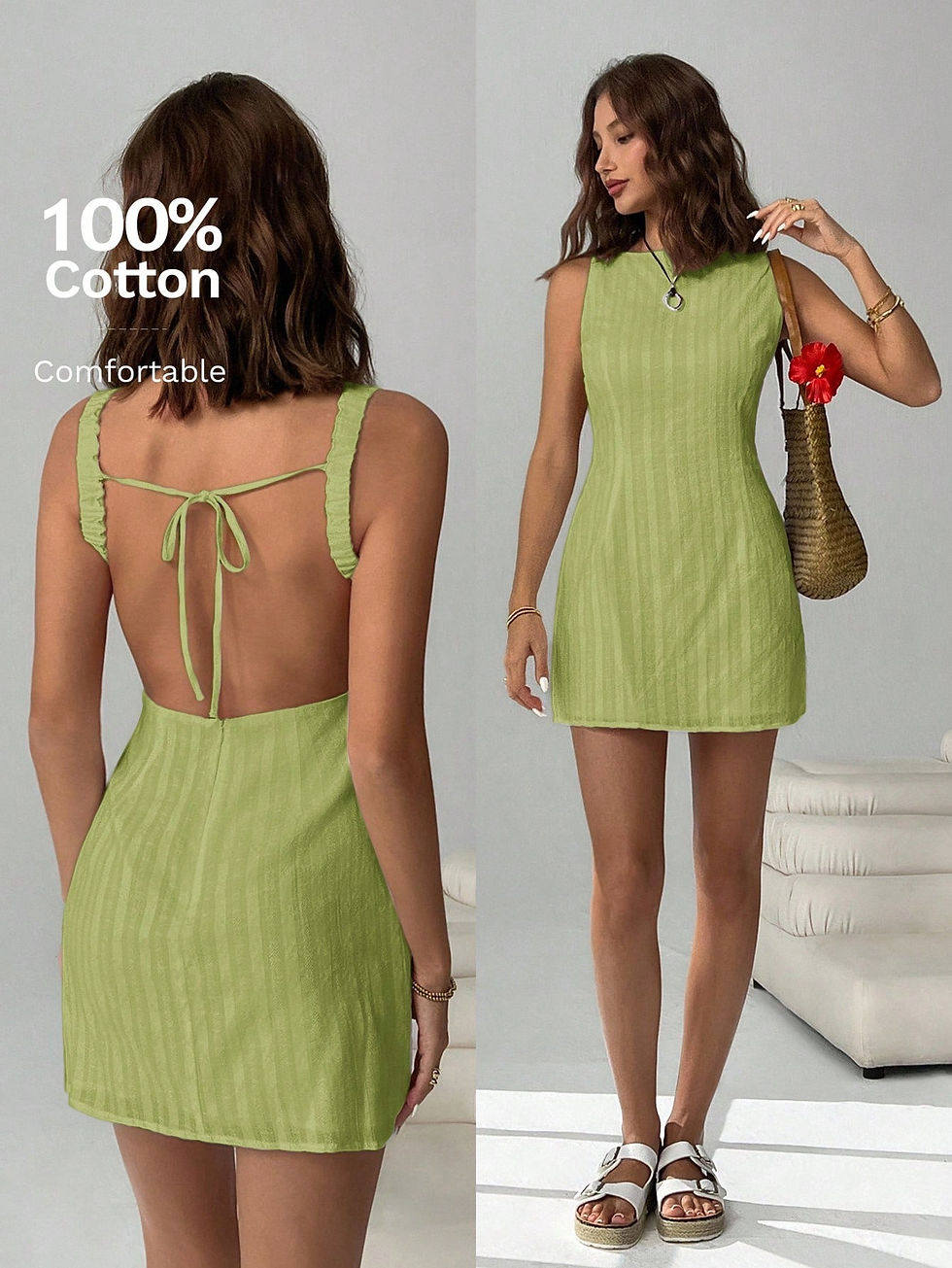Thumbnail: Kutesy Kulture Estelle Tie-Up Backless Mini Dress 