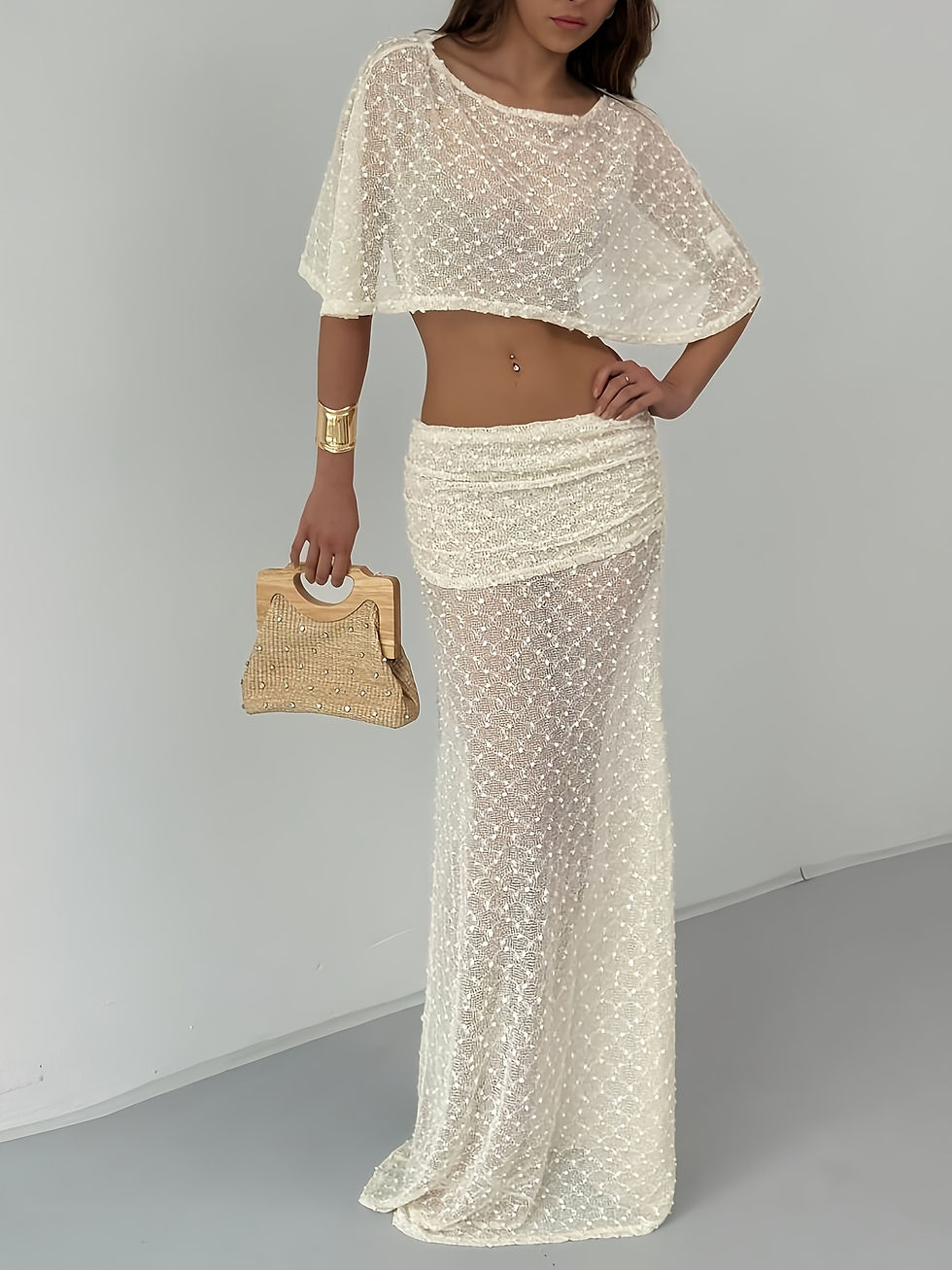 Thumbnail: Kutesy Kulture Vibe Two-Piece Lace Set 