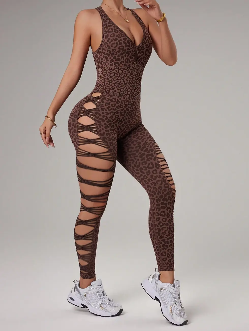 Thumbnail: Aerobfit Slay Slash Leg Sports Jumpsuit