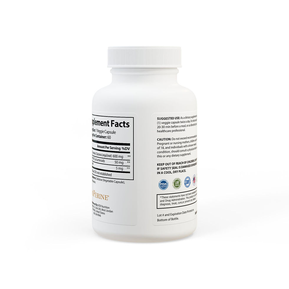 Thumbnail: K7J Turmeric with BioPerine® (Black Pepper Extract) Supplement (60 Capsules)