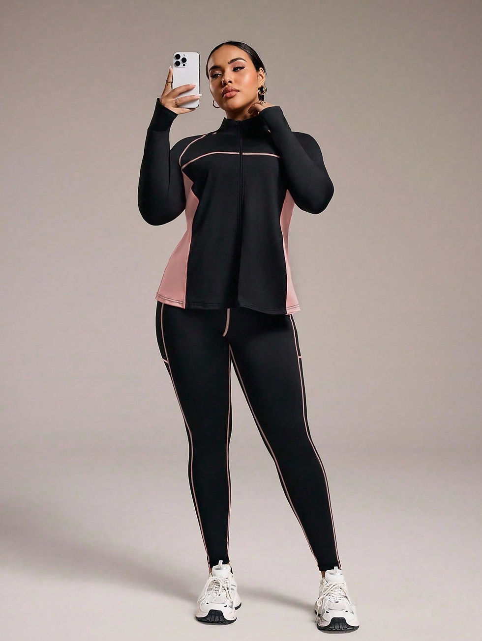 Thumbnail: Aerobfit Trixie Plus Size Sports Suit Set