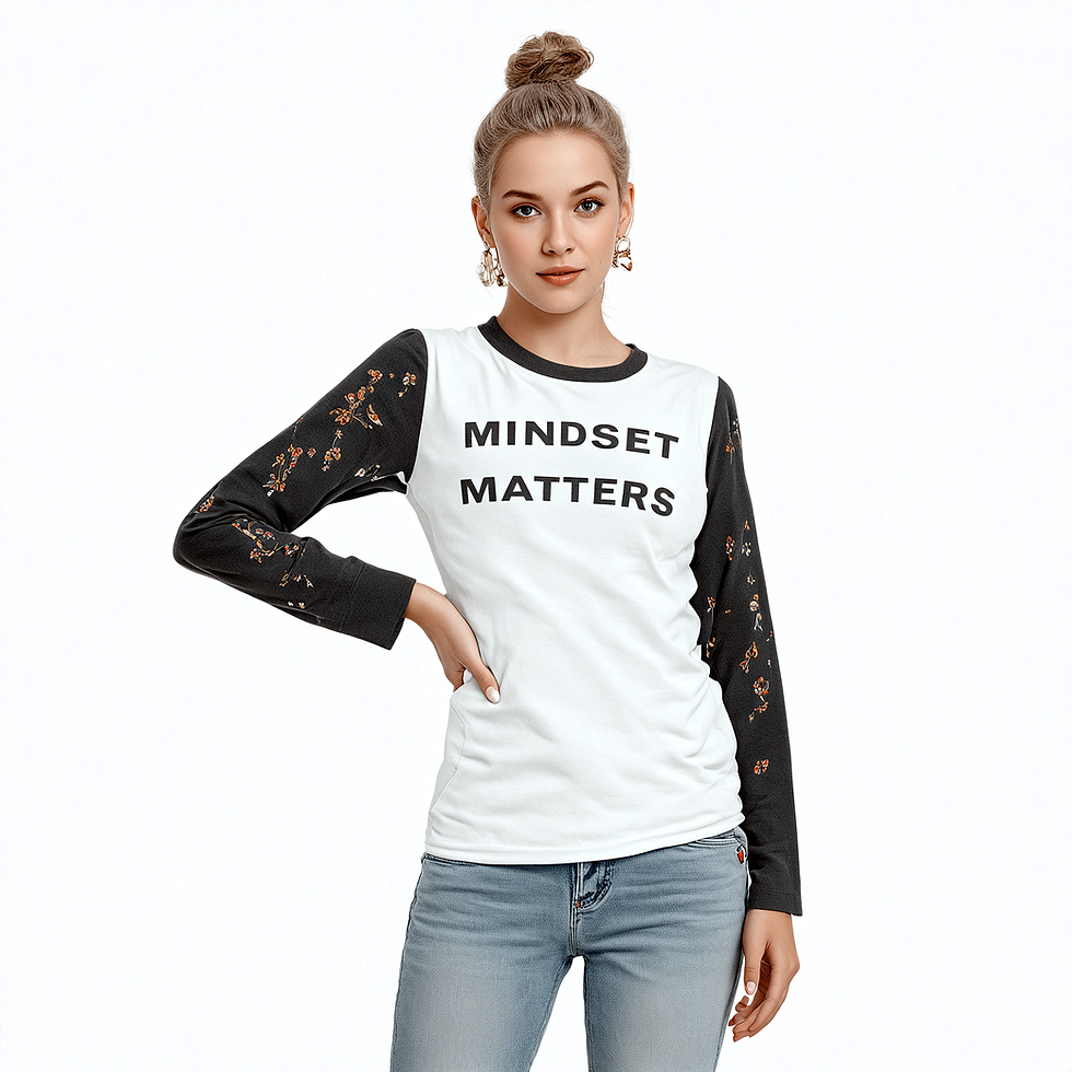 Just Iconic Mindset Lace Sleeve Tee