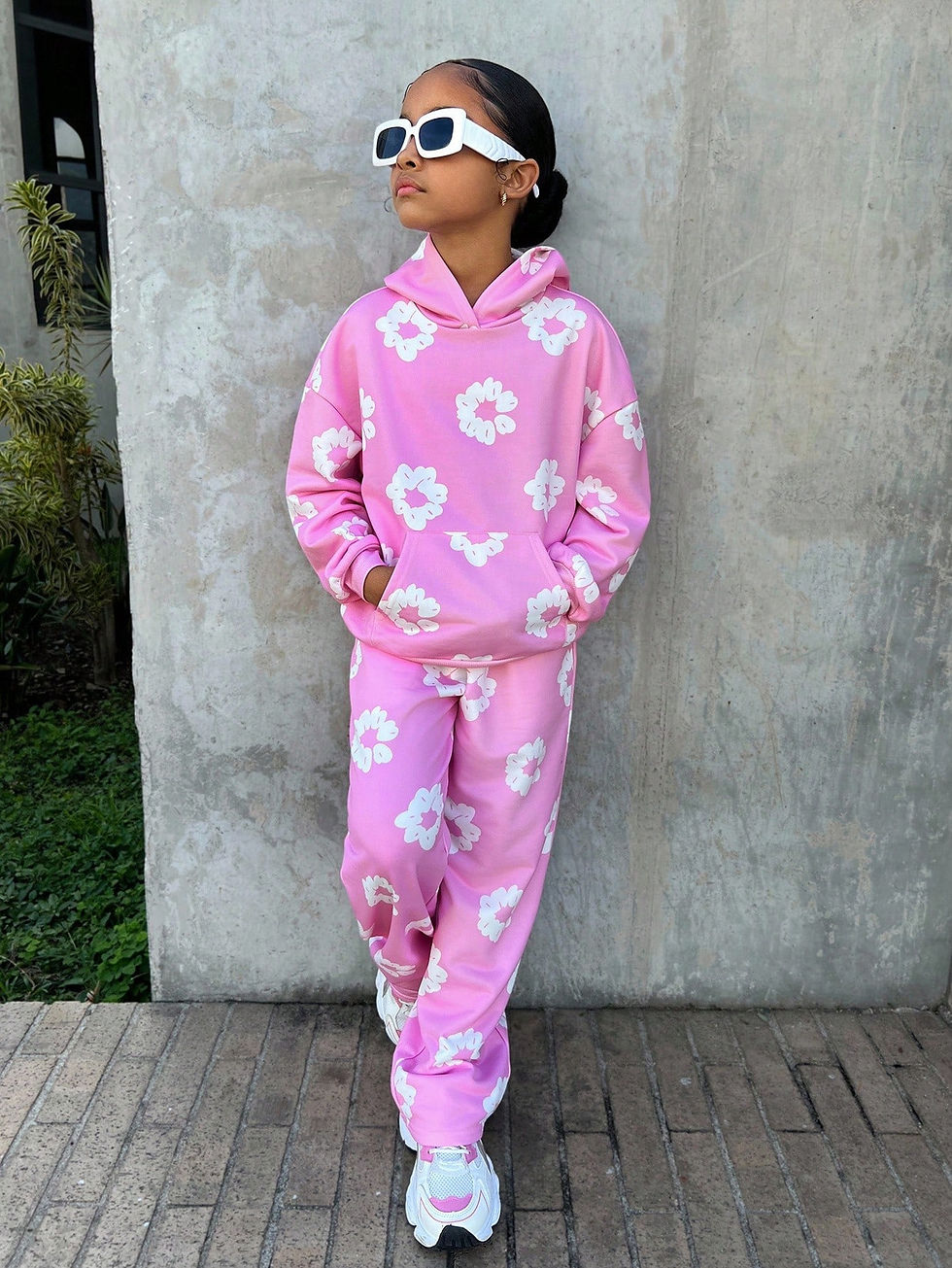 Thumbnail: Rori's Place Pink Power Soft Hoodie Sweatshirt And Jogger Pants Set