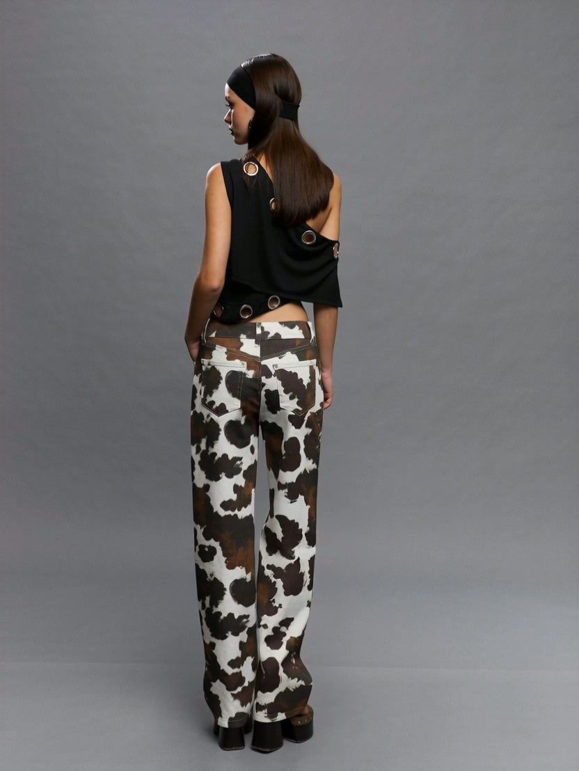 Thumbnail: Kutesy Kulture One-Shoulder Metal Eyelet Top