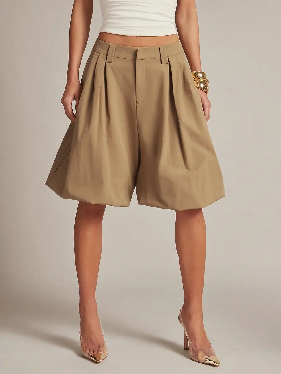 Thumbnail: Bizarre Bottoms Just Me Long Short With Shirred Bubble Hem