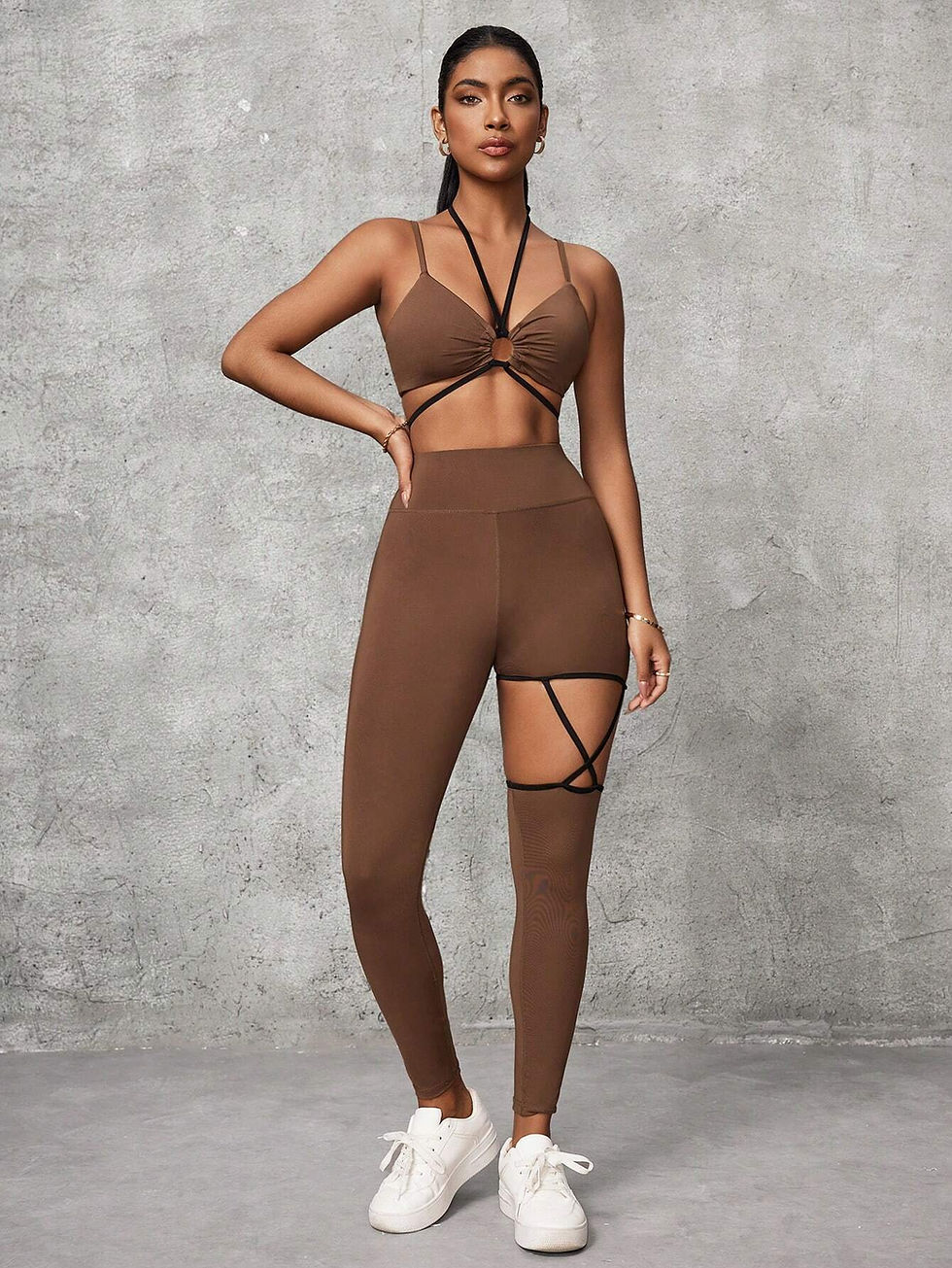 Thumbnail: Aerobfit Hollow Out Fitness Flair Set