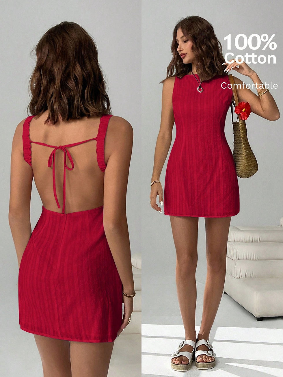 Thumbnail: Kutesy Kulture Estelle Tie-Up Backless Mini Dress 