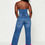 Thumbnail: Bizarre Bottoms Blue Denim With Hot Pink Fringe Cuffs Jeans
