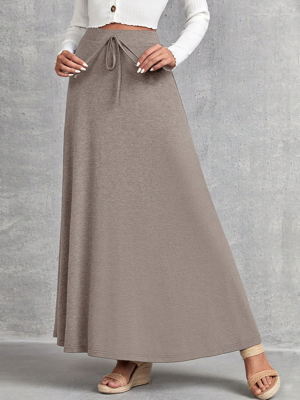 Thumbnail: The Social Woman Maxi Flair Tie-Waist Skirt