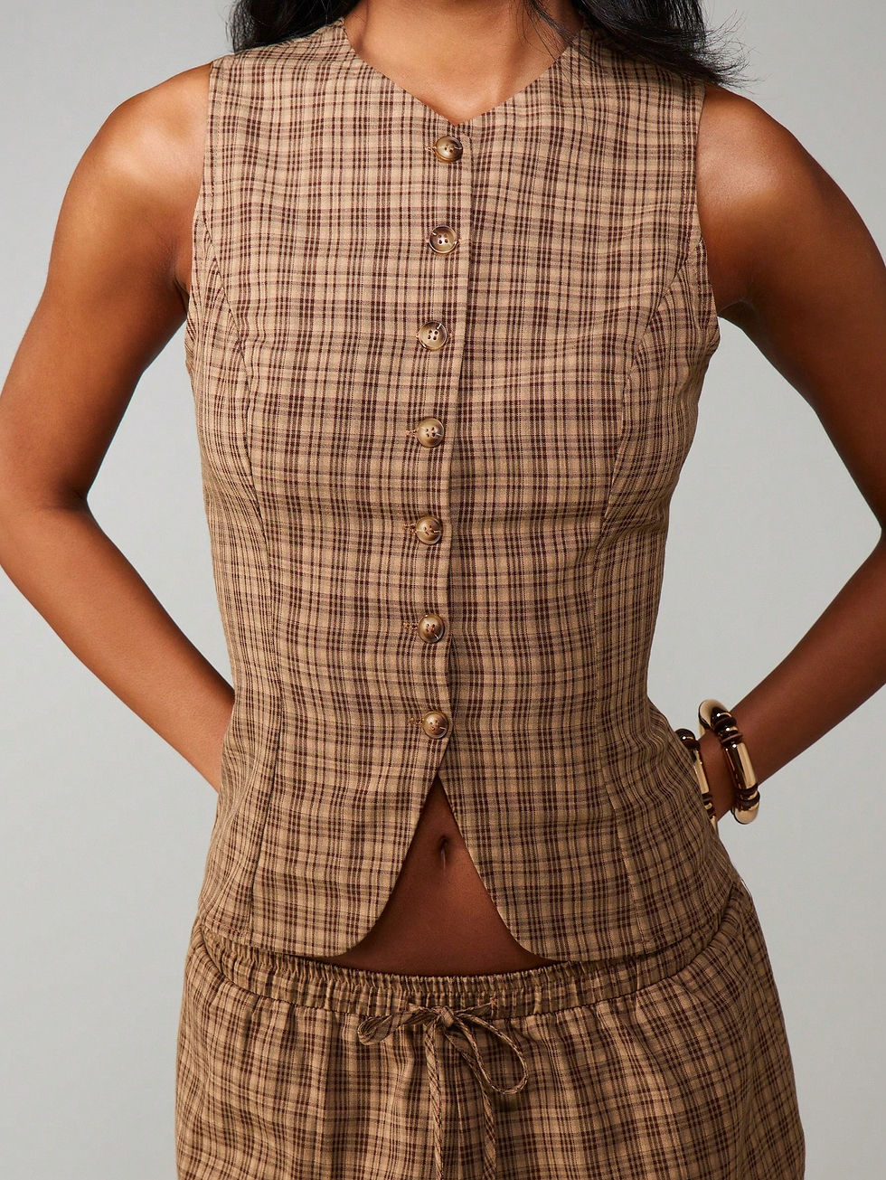 Thumbnail: Kutesy Kulture Plaid Parkway Two Piece Coordinated Set 