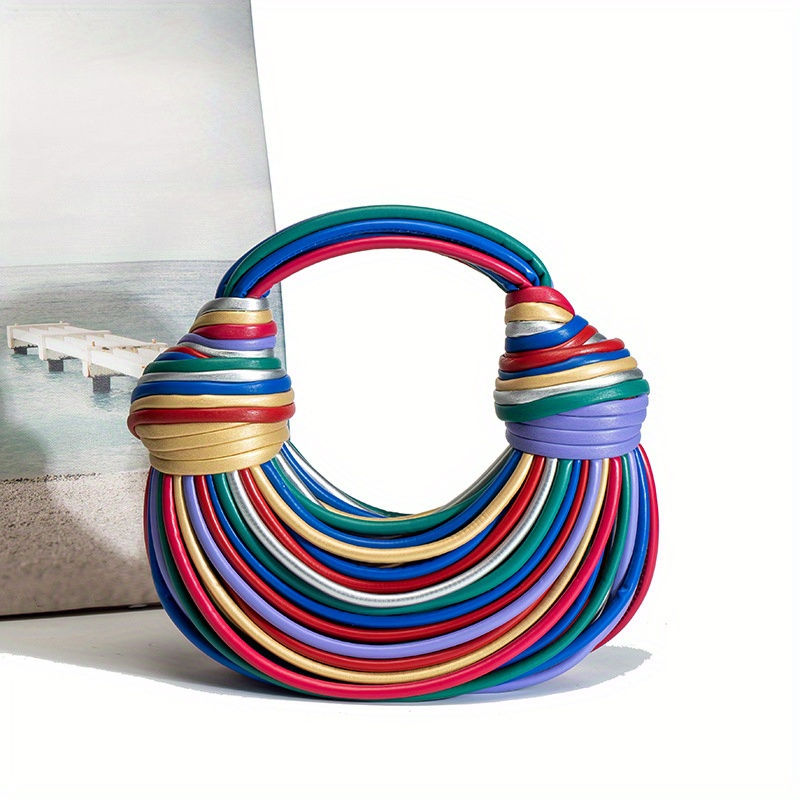 Blaqgemz Women's Elegant Woven Strand Handbag 