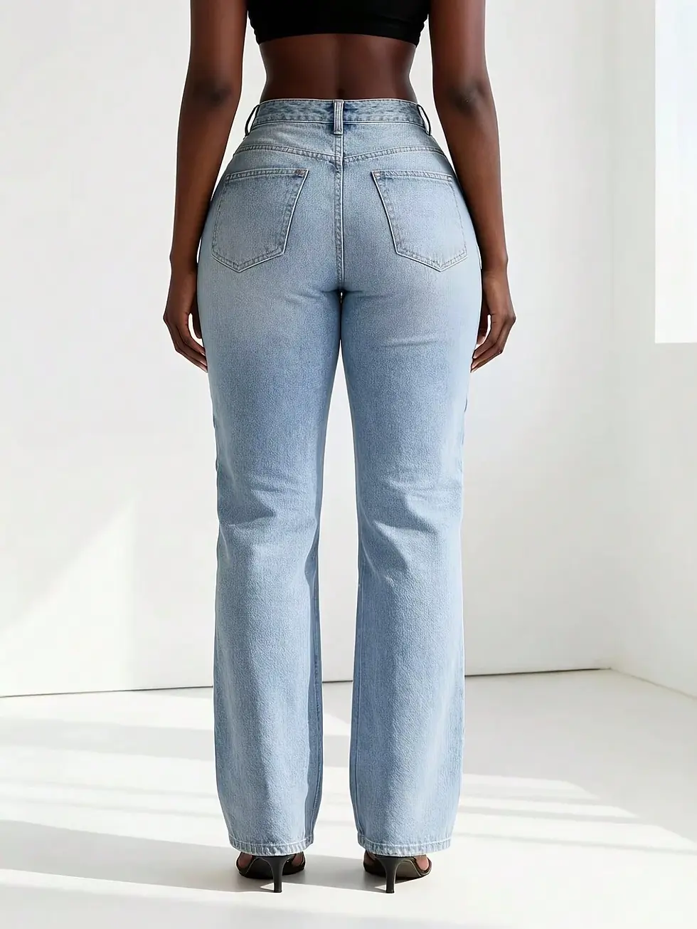 Thumbnail: Kutesy Kulture Metal Ring Hollow Out Denim Pants