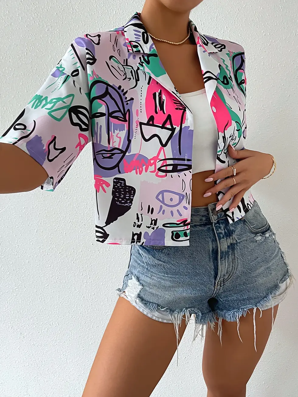 Thumbnail: Kutesy Kulture Misfit Drop Shoulder Crop Top 