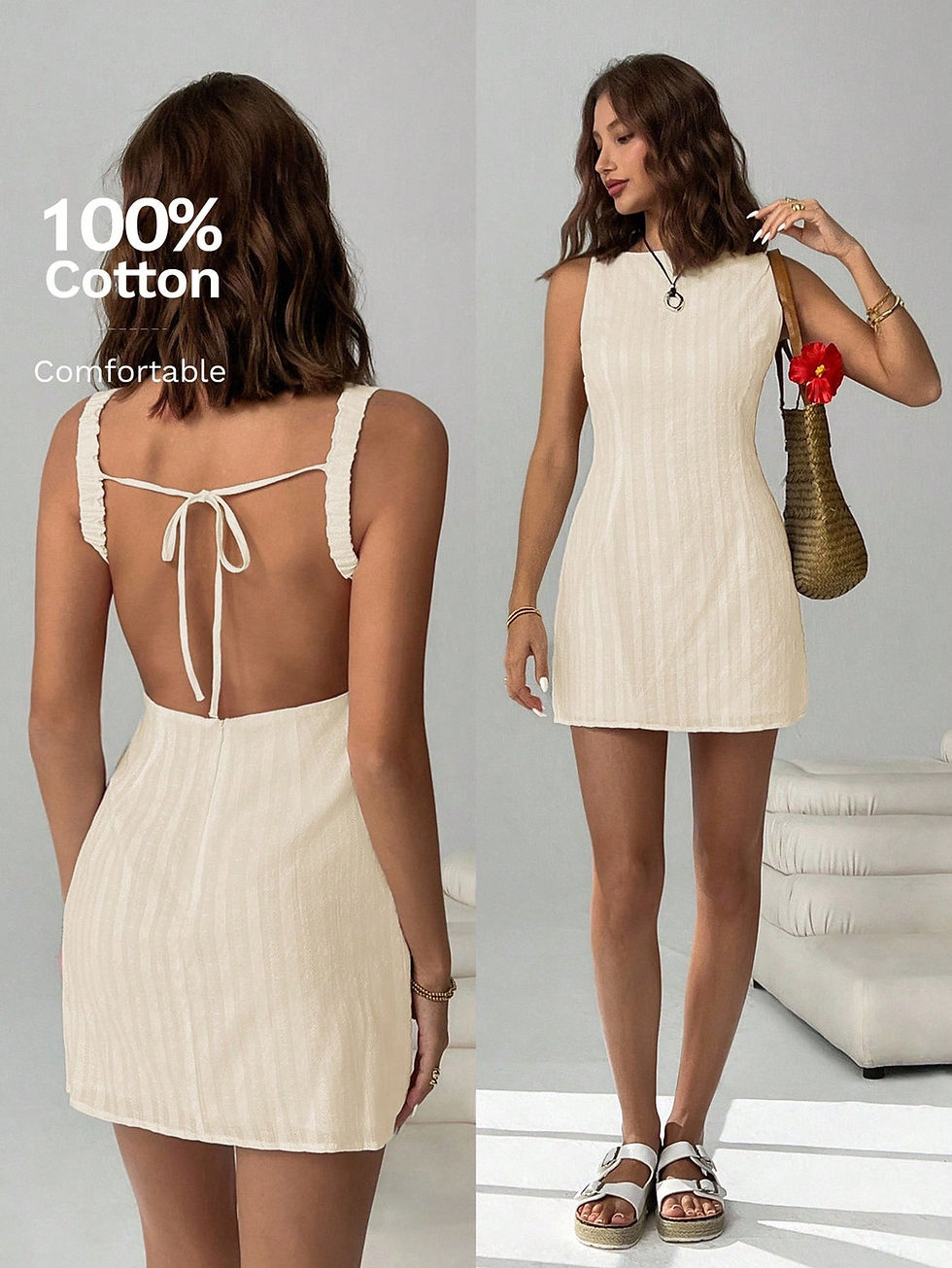 Thumbnail: Kutesy Kulture Estelle Tie-Up Backless Mini Dress 