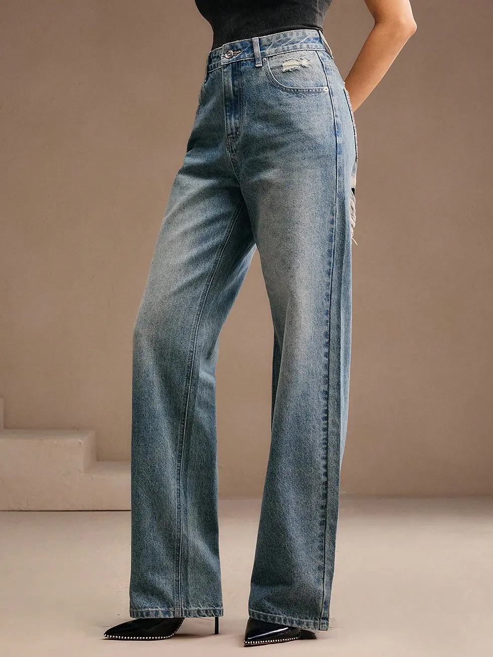 Thumbnail: Bizarre Bottoms Italia Straight Leg Jeans