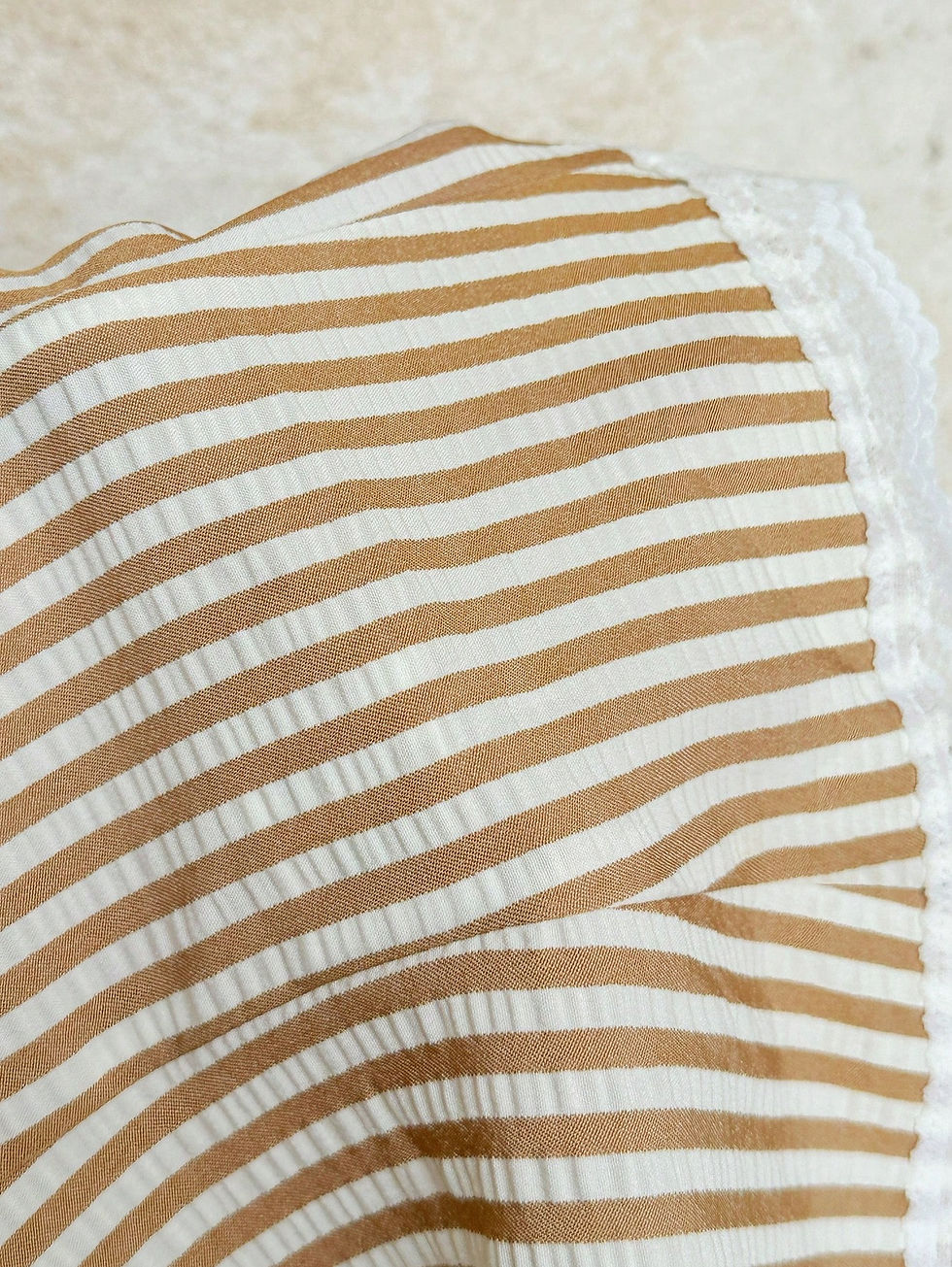 Thumbnail: Kutesy Kulture Striped Contrast Lace Tank Top