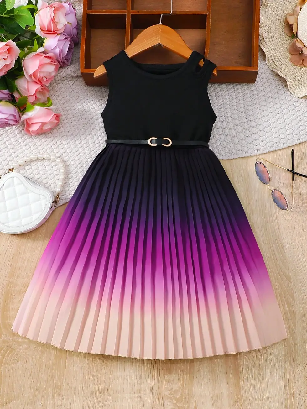 Thumbnail: Rori's Place Princess Pleated Hem Sleeveless Dress
