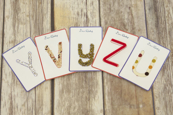 other materials for tactile letter cards