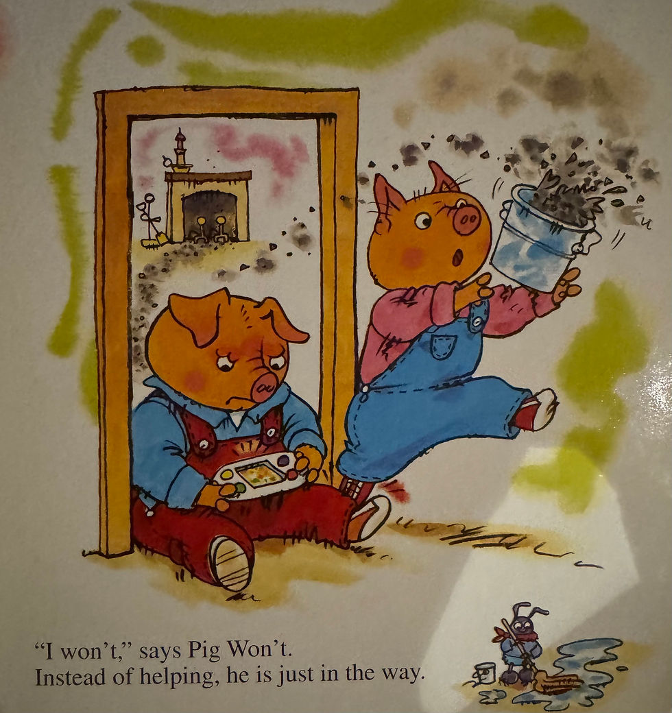 Thumbnail: Why Won’t Pig Win’t by Richard Scarry Boardbook 
