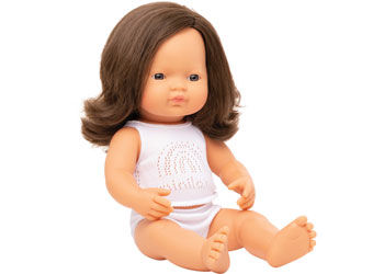 Baby Doll Brunette Girl Anatomically Correct 38cm