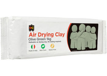 Thumbnail: Air Drying Clay 1kg White, Terracotta, Charcoal, Pink, Green, Blue or Stone