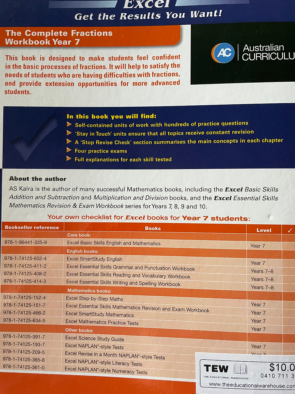 Thumbnail: Excel The Complete Fractions Workbook 