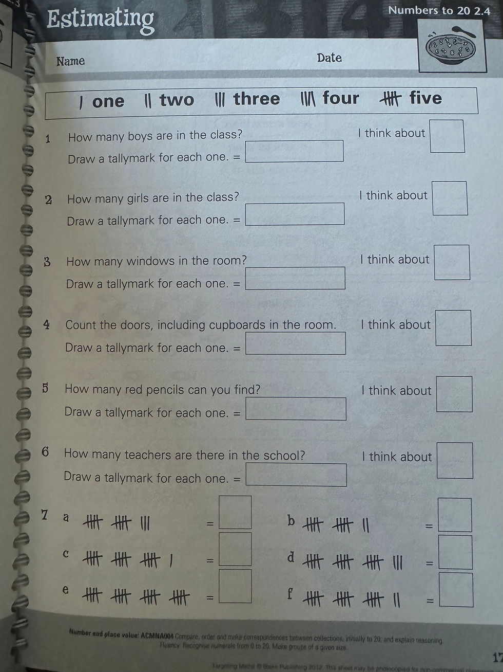 Thumbnail: Targeting Maths Numbers, Fractions and Money Lower Primary 