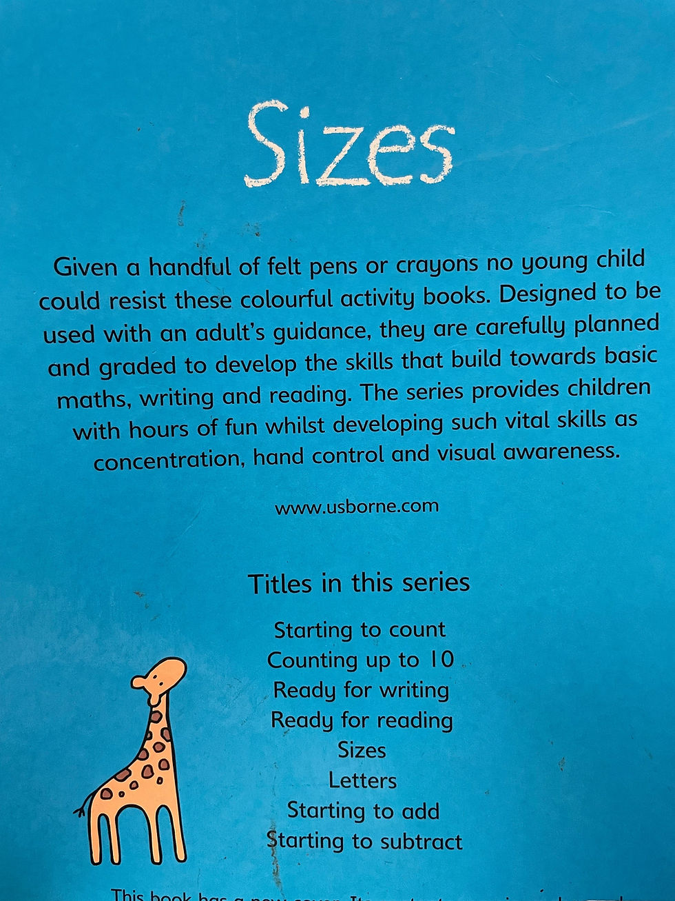 Thumbnail: Sizes by Jenny Tyler & Robyn Gee (Usborne First Learning)