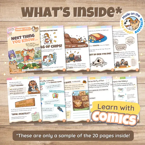 Thumbnail: Slippery Slope Fallacy Activity Pack