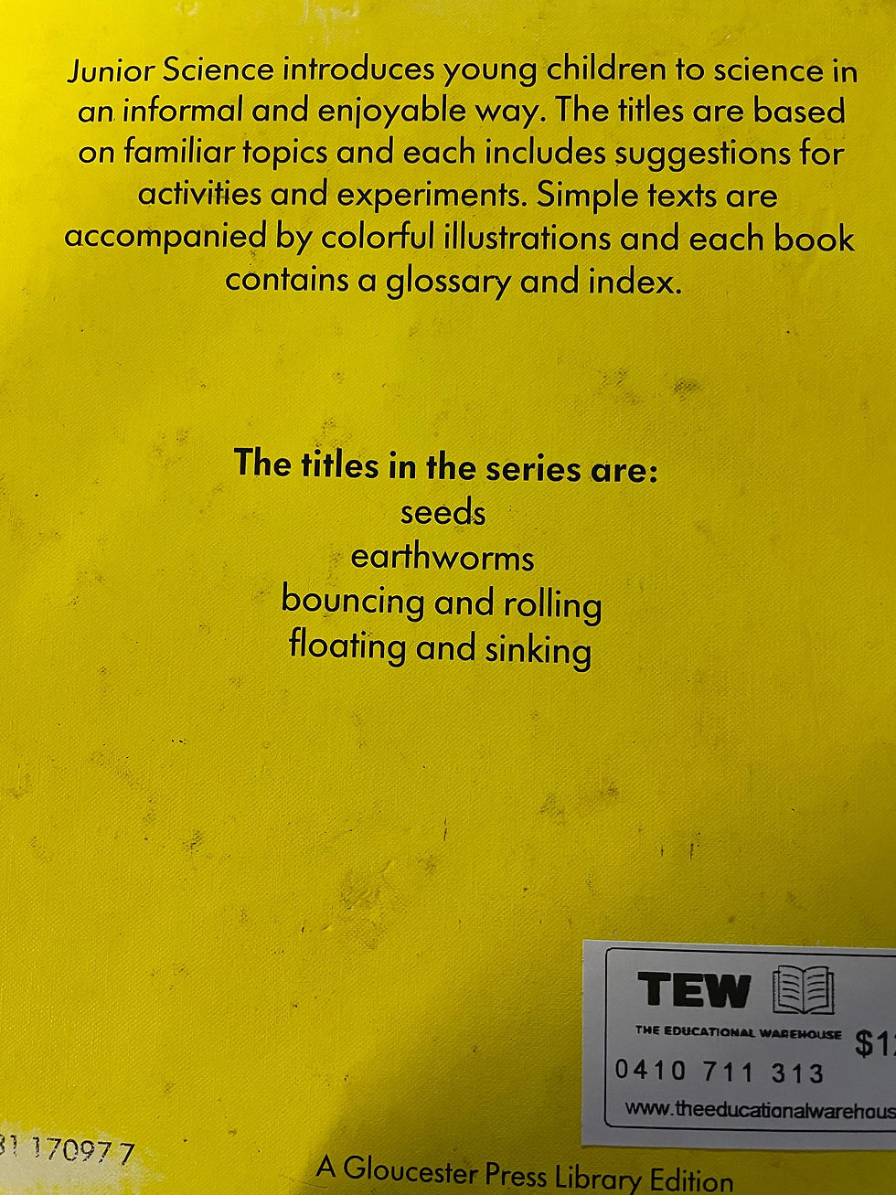 Thumbnail: Earthworms (Junior Science) By Terry Jennings
