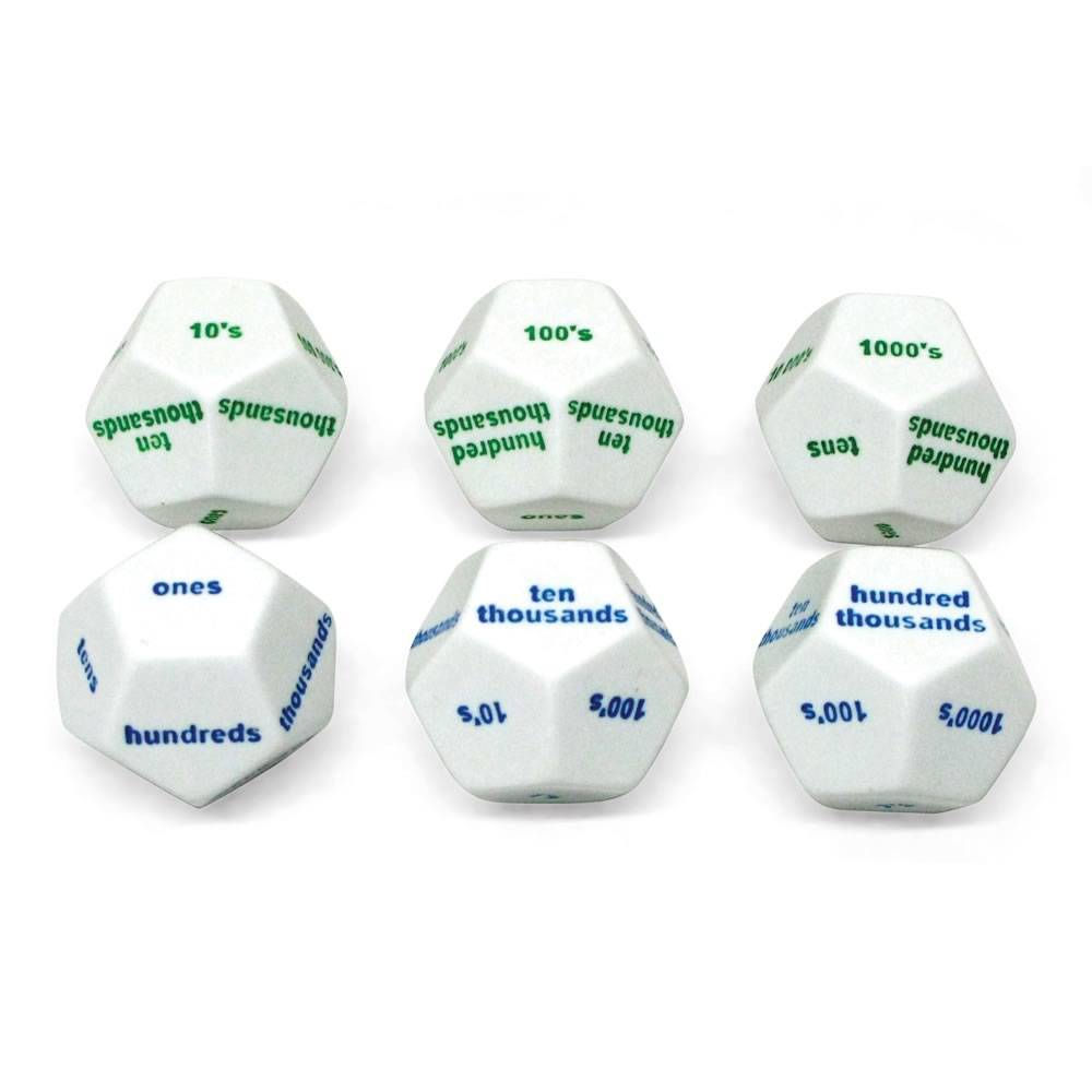 Place Value Jumbo Dice 2pk