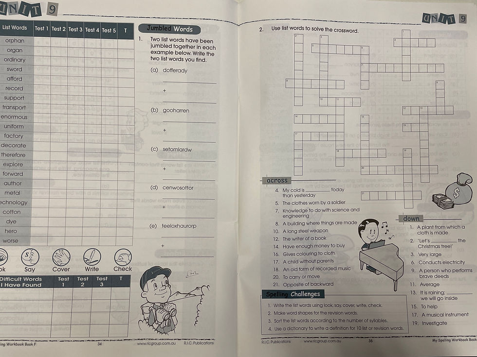 Thumbnail: My Spelling Workbook (RIC Publications) Book F