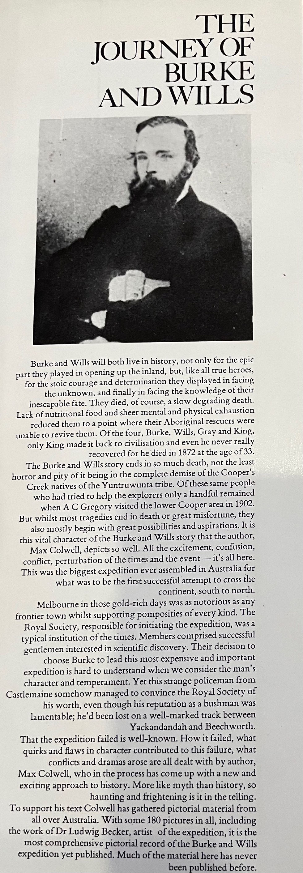 Thumbnail: The Journey of Burke & Wills by Max Colwell Hardcover
