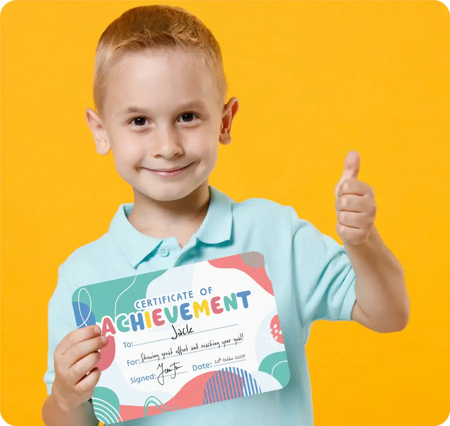 Growing Minds Achievement Certificates