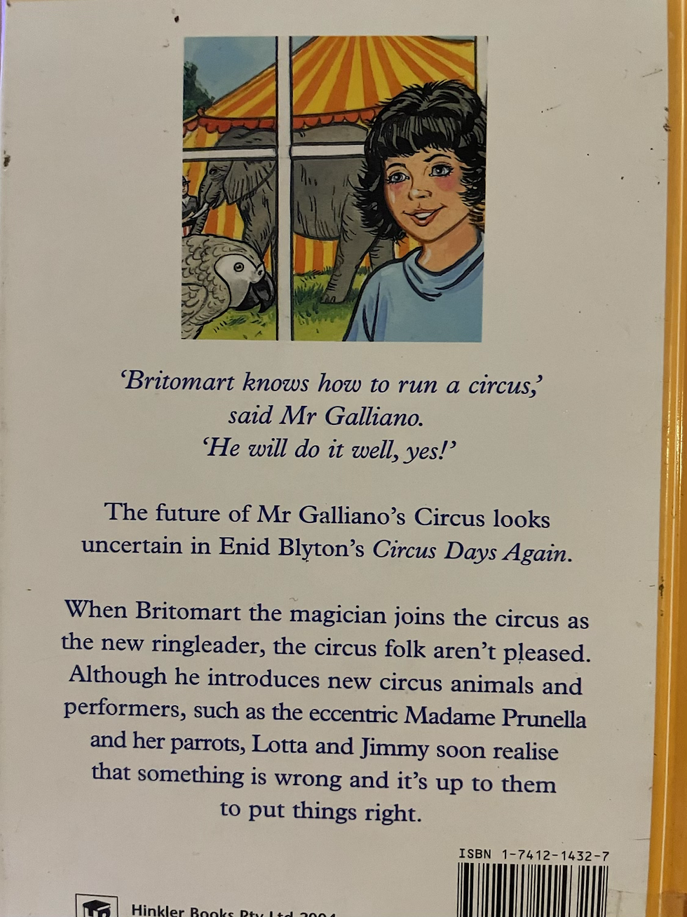 Thumbnail: Circus Days Again By Enid Blyton 