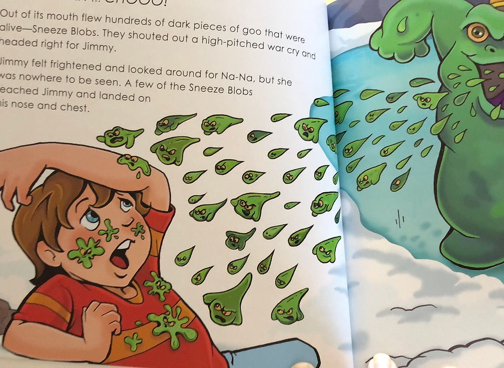 Thumbnail: Oskar & The Sneeze Blobs By Cynthia Rubuliak