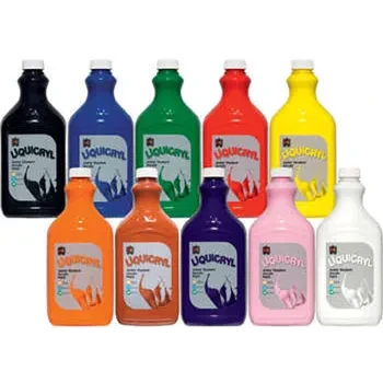 Liquicryl Junior Student Acrylic Paint 2L Classroom Pack of 10 | TEW