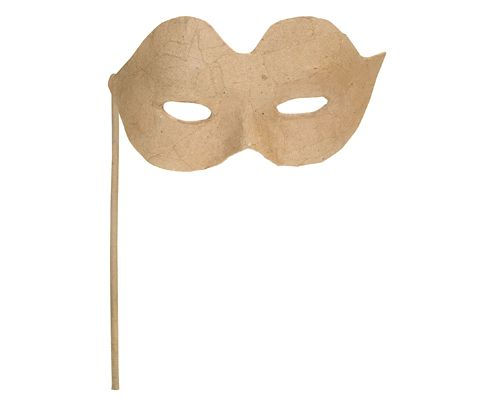 Papier Mache Eye Mask on a Stick