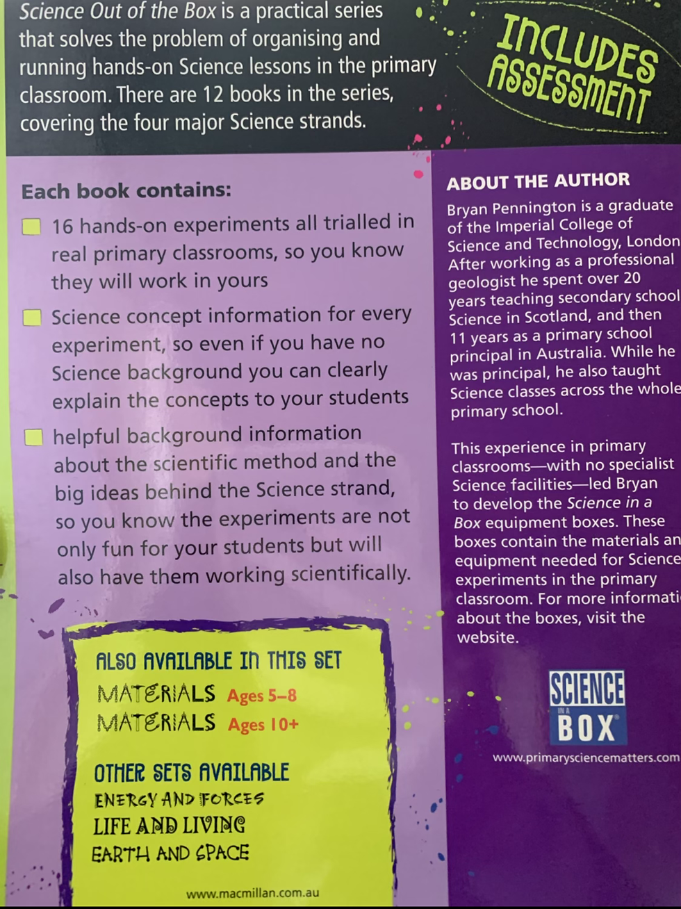 Thumbnail: Science Out Of The Box Materials  (Macmillan) Ages 8-10