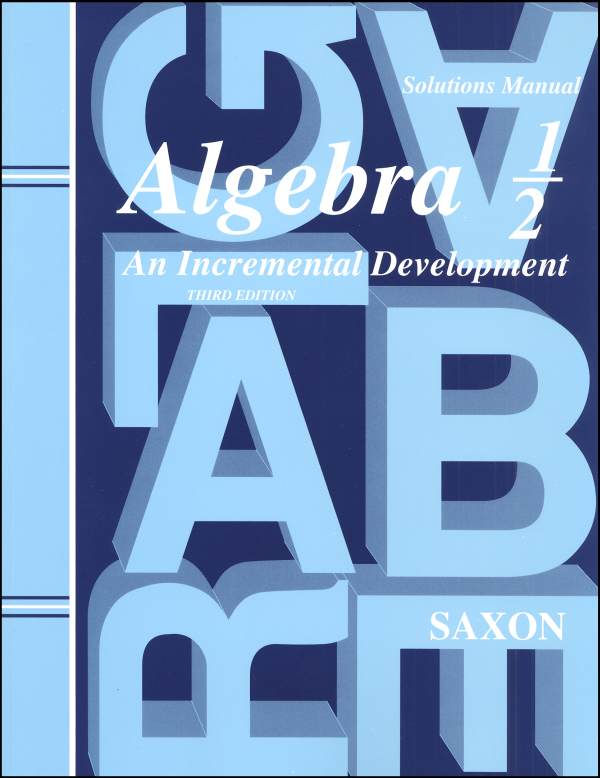 Thumbnail: Saxon Algebra 1/2 Homeschool 3rd Edition