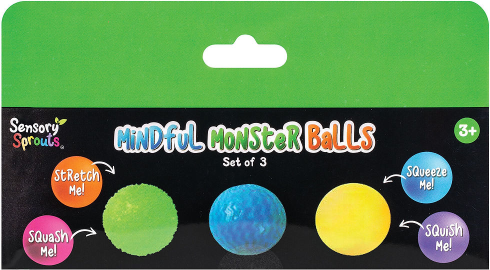 Thumbnail: Mindful Monster Balls - Green, Blue & Yellow