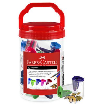 Faber-Castell Single Hole Pencil Sharpener - Each or Jar of 40