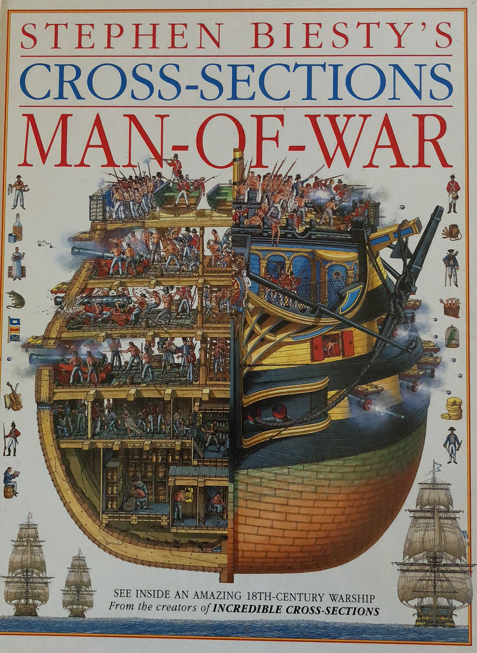 Stephen Biesty’s Cross-Sections Man-of-War Hardcover 