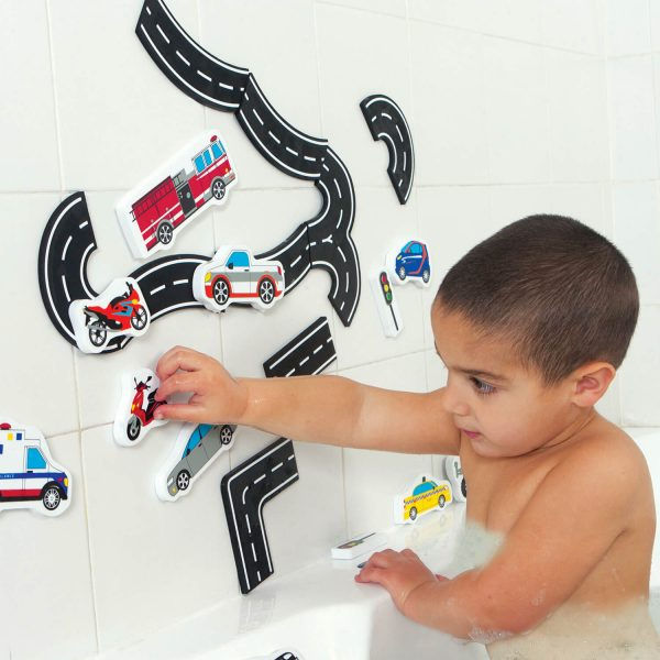 Traffic Fun Foam Bath Stickers