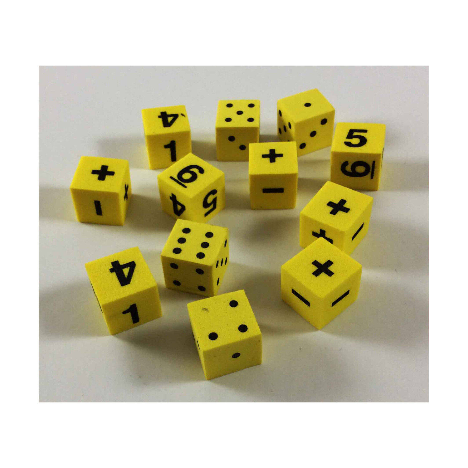 Spot, Number & Operator 16mm Dice Pack of 12