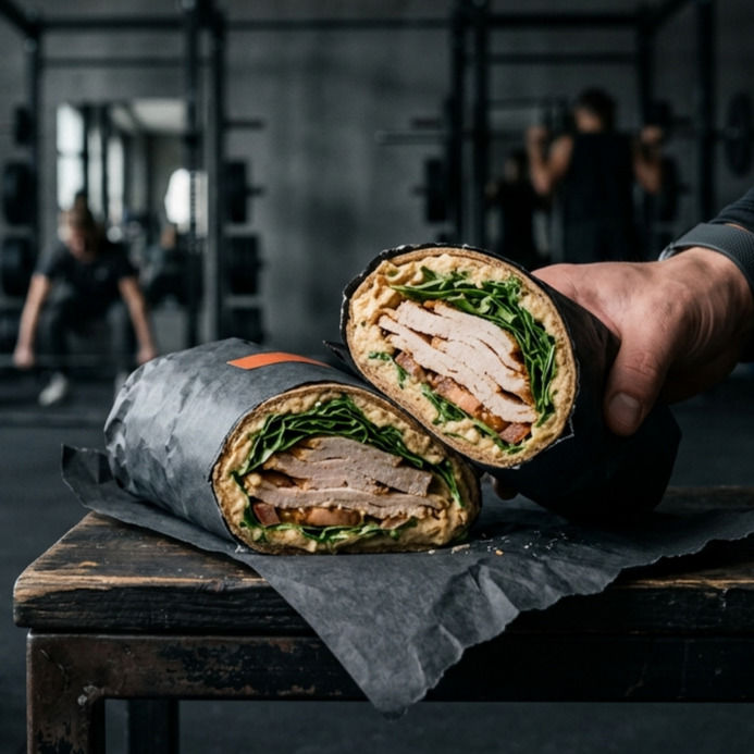 wrap di tacchino e hummus
