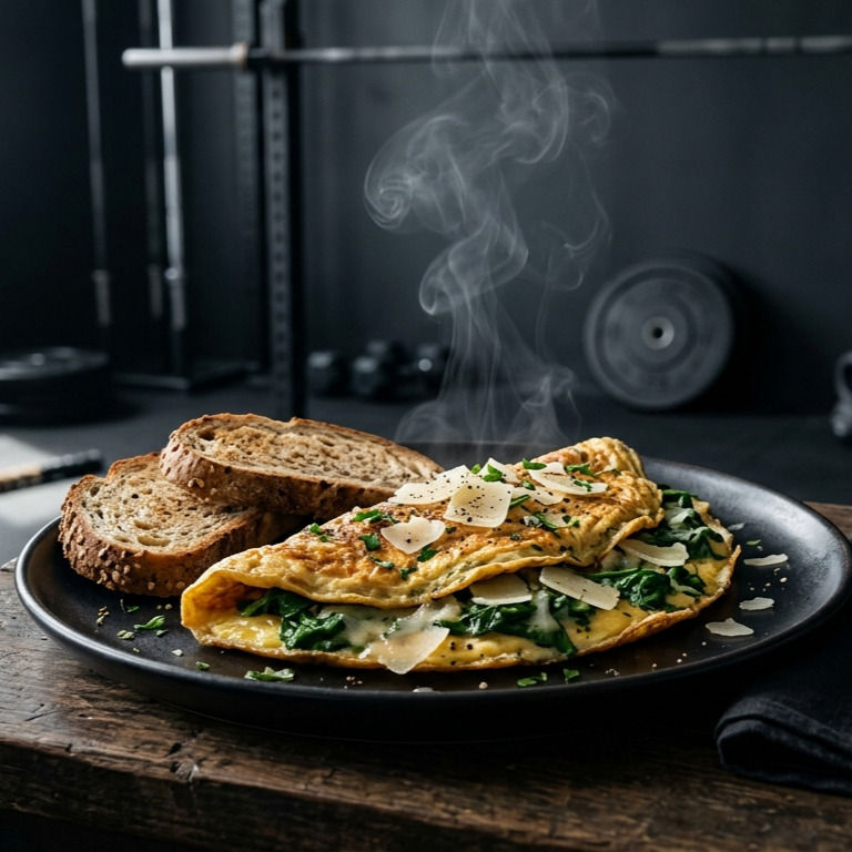 omelette albumi e spinaci