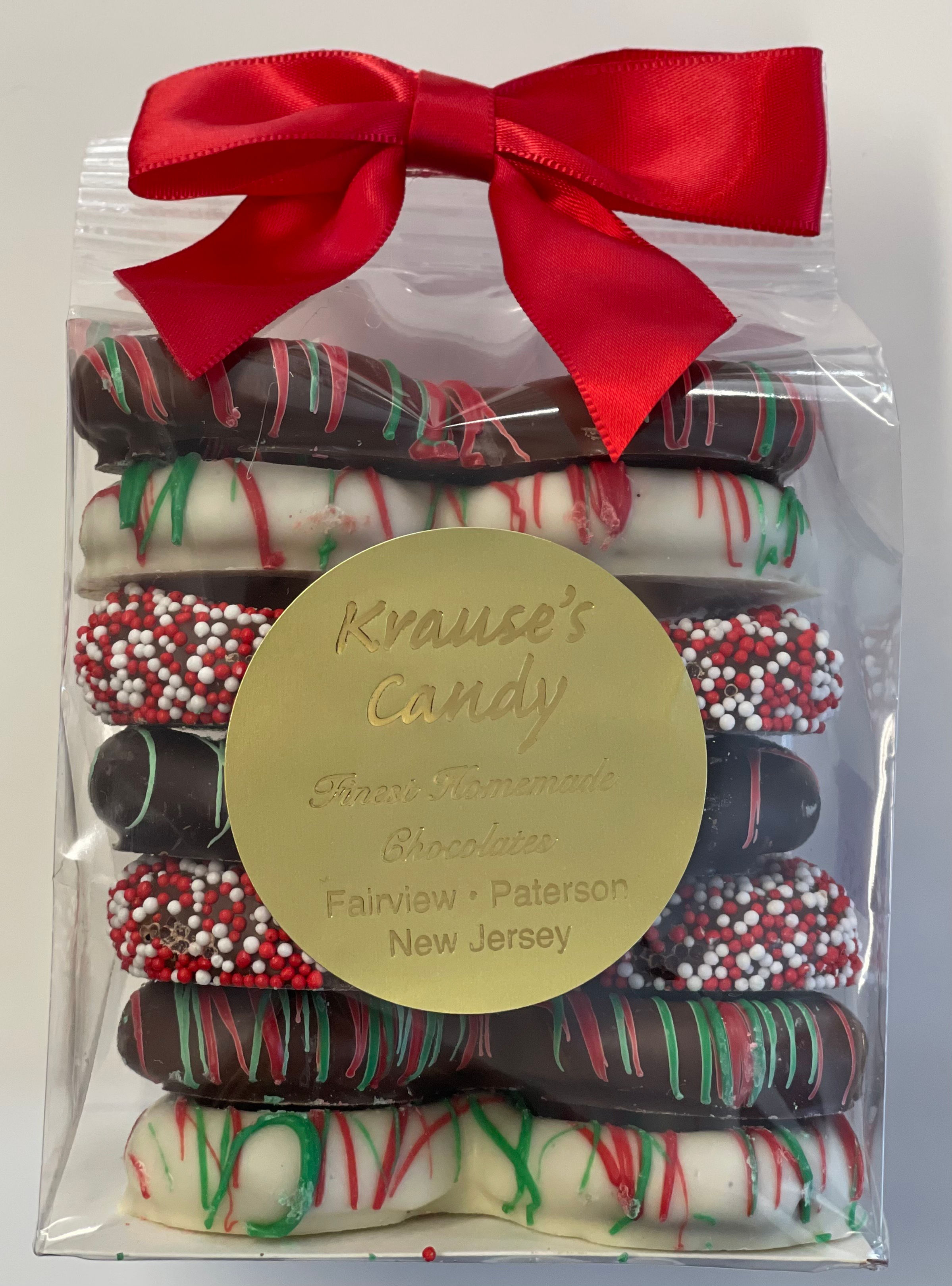 Chocolate Covered Christmas Pretzels